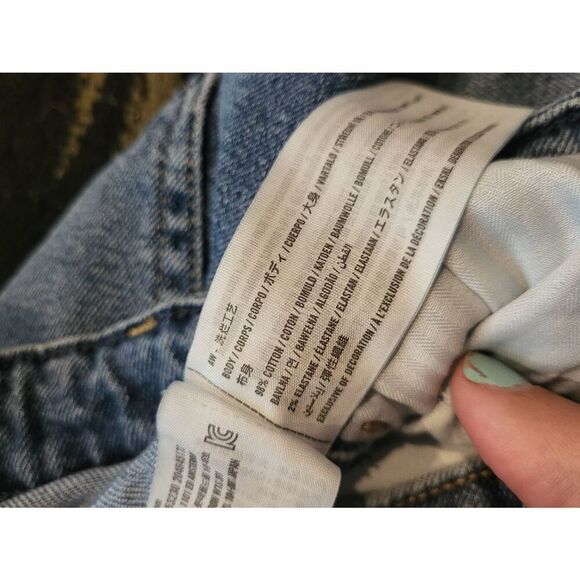 Abercrombie & Fitch Jeans Women's 30 Blue The Skinny High Rise Ripped Knee - Picture 4 of 4